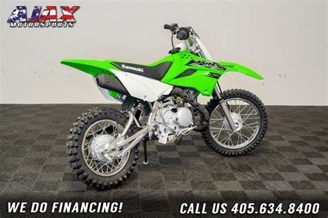 The Kawasaki KLX 110 is a motocross style off-road bike aimed at age 8 riders and is powered by an air-cooled 112 cc single cylinder four stroke engine which puts out 7. . Klx 110 for sale